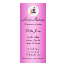 Sweet sixteen Pink and Gold 16  Invitation