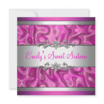 Sweet Sixteen Pink Silver Diamond jewel 2 invitations