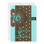 Sweet Sixteen Retro Polka Dot Invitation - Cust.