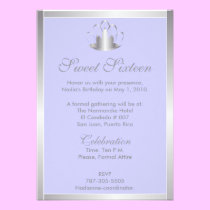 Sweet Sixteen Silver/Blue Tiara Invitation-Cust. invitations