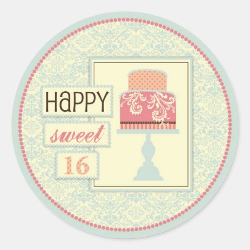 Sweet Sixteen Sticker B