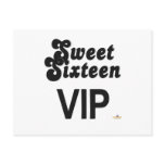 Sweet Sixteen VIP Black And Silver postcards