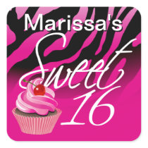 Sweet Sixteen Zebra Cupcake Party