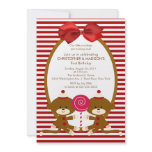 Sweet Sock Monkeys TWINS Birthday Invitation