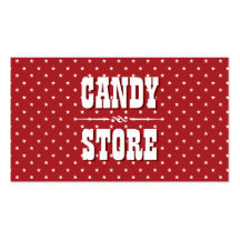 Sweet Star Patterns Candy Store Business Card