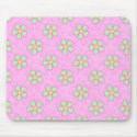 Sweet Swirl Pink Flower Pattern Mousepad