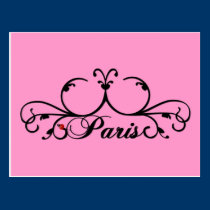 Sweet Swirly Paris Tees and Gifts postcards