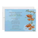 Sweet Twins Baby Monkey Baby Shower invitations