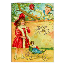 Sweet Vintage Birthday Card