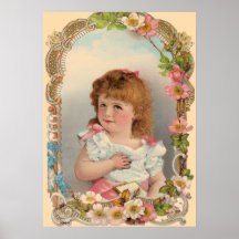 Sweet Vintage Girl Print