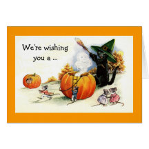 Sweet Vintage Halloween Greeting Card