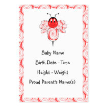 SweetBee Bumble Bee Birth Announcement