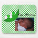SweetBee Twin Bumble Bees Baby Picture Mousepad