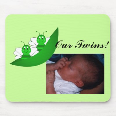SweetBee Twin Bumble Bees Baby Picture Mousepad by bugspot