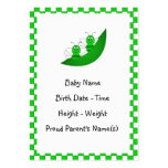 SweetBee Twin Bumble Bees Birth Announcement business cards