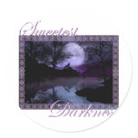 Sweetest Darkness (wolf moon) Round Sticker