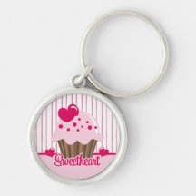 Sweetheart Cupcake Keychain