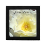 Sweetheart! Jewelry box Keepsakes boxes Whtie Rose