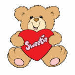 sweetie heart love valentine teddy bear design photo sculptures