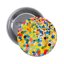 SWEPT AWAY 2 - Vibrant Colourful Rainbow Mango Art Pin