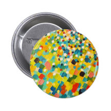 SWEPT AWAY 3 - Fresh Green Colourful Rainbow Ocean Buttons