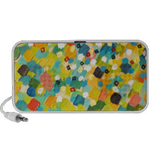 SWEPT AWAY 3 - Fresh Green Colourful Rainbow Ocean Laptop Speakers