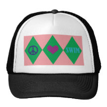 Swim Argyle Mesh Hats