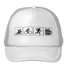 Swim Bike Run Drink Mesh Hats