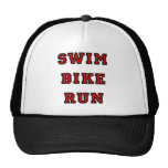 Swim Bike Run Mesh Hats
