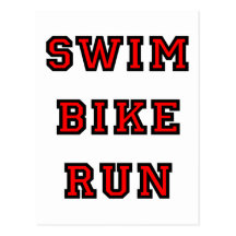 Swim Bike Run Post Card