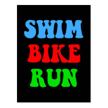 Swim Bike Run Post Card