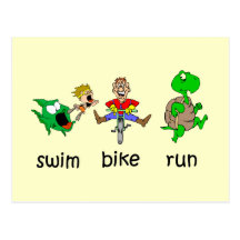 Swim Bike Run Postcards
