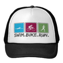 swim bike run (triathlon) hats