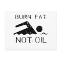 Swim: Burn fat not oil postcards