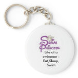 swim princess, Life of a swimmer : Eat,Sleep, Swim keychains