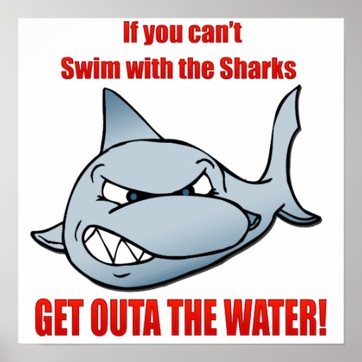Swim with the Sharks Print
