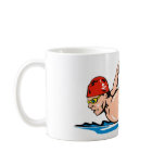 swimmer swimming freestyle butterfly stroke coffee mug