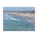 Swimmers And Surfers In Ocean Water On Waves In Sa postcards
