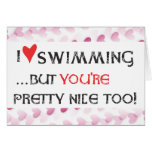 Swimmers Valentine Card - I heart (love) Swimming