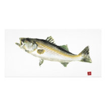 Swimming Bass Photo Card Template