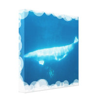 Swimming Beluga Whales Canvas Print