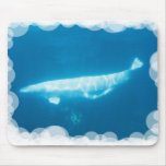 Swimming Beluga Whales Mouse Pad