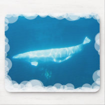 Swimming Beluga Whales Mouse Pad