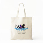 Swimming Black Labrador Cartoon bags
