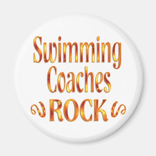 Swimming Coaches Rock Magnet