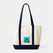 Swimming Dolphin Canvas Tote Bag