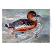 Swimming Duck Blank Card