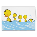 Swimming duck family cards