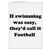 Swimming Football Greeting Cards