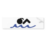swimming girl bumper stickers